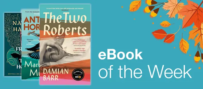 small banner showing the e-Book of the Week which is The Two Roberts by Damian Barr