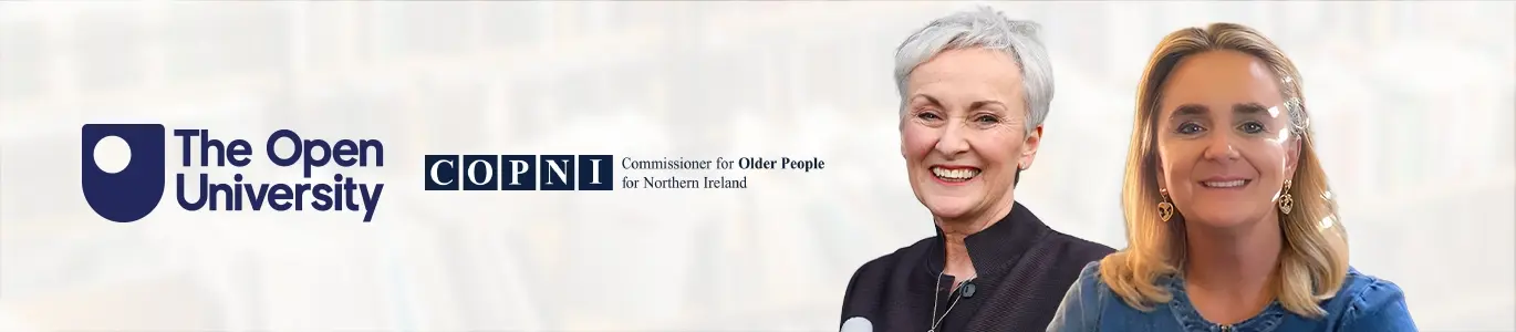 Photo of Siobhan Casey, Commissioner for Older People for Northern Ireland and Dr Sinéad Eccles from The Open University