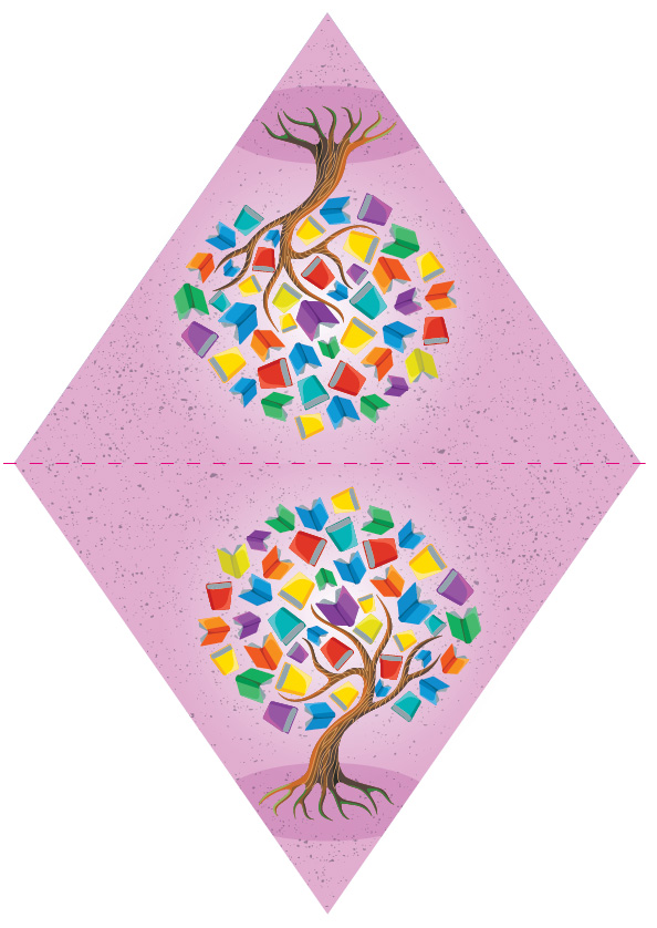 Triangle Bunting On A4 Pink