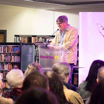 Poet Laureate Draws Full House in Newcastle Library