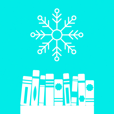 A snowflake representing the Just Jillian blog post What I’ll be reading over the holidays