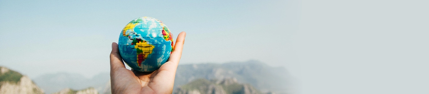 A globe of the earth