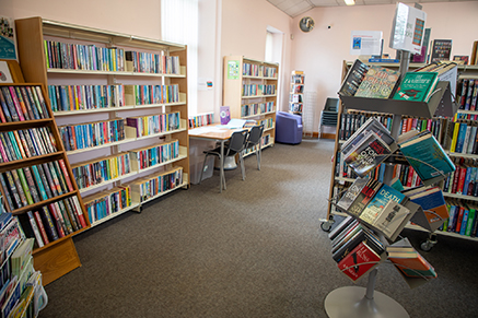 Portglenone Library Interior - packed with books