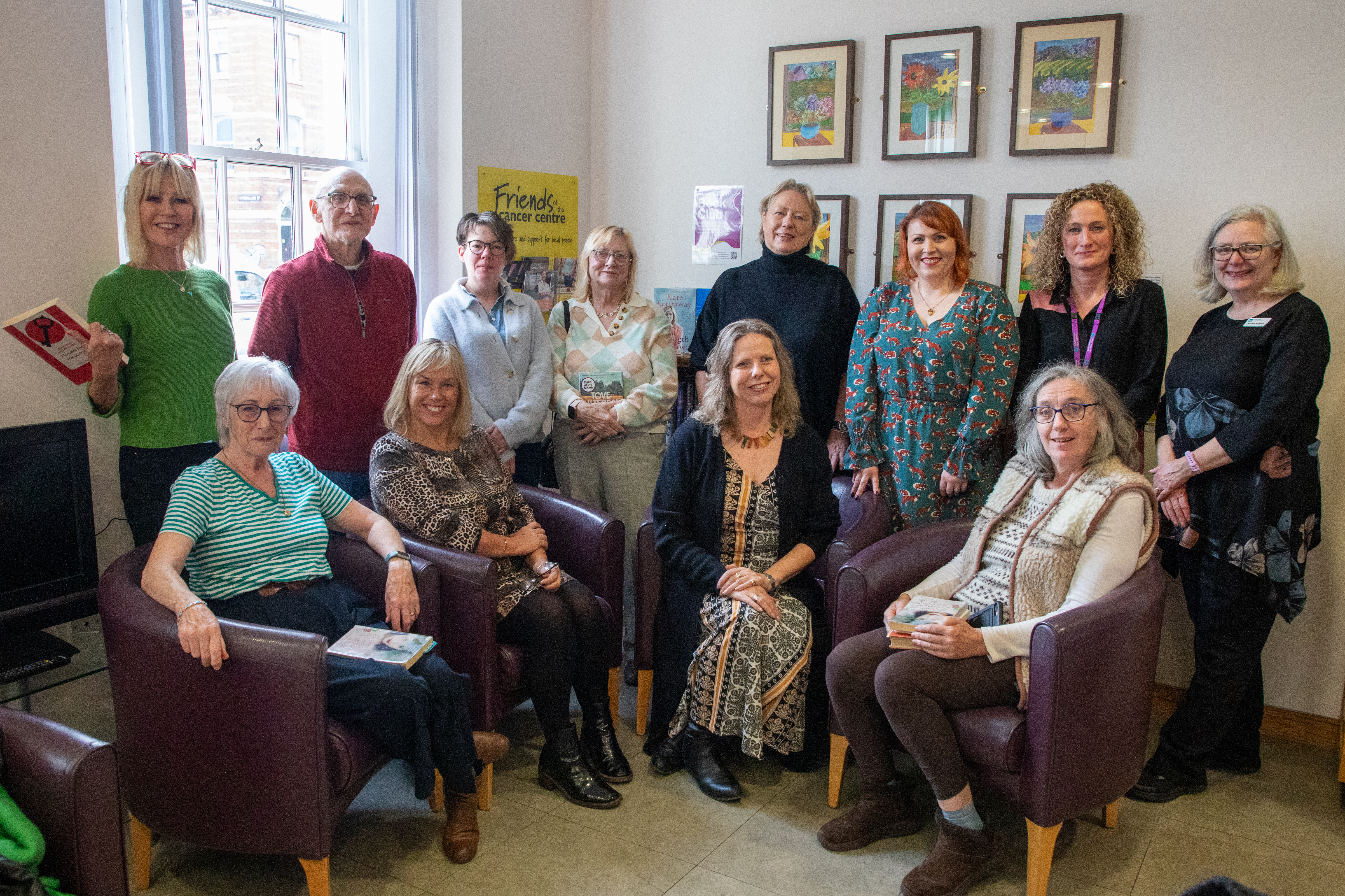 Members of the MacmillanCancer Information and Support Centre Book Club, Macmillan Cancer Information and Support Centre staff and Libraries NI staff