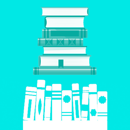 An icon of a stack of books