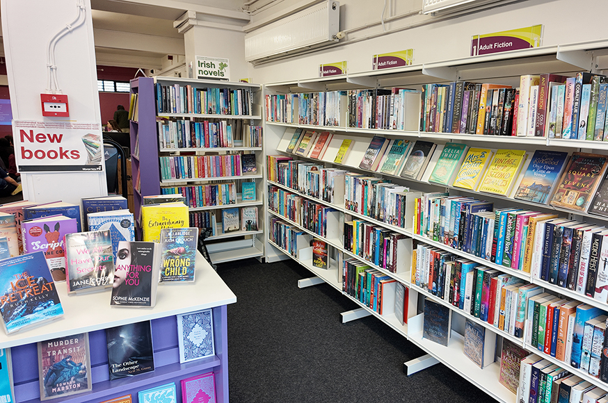 Fintona Library Interior - shelves packed with books