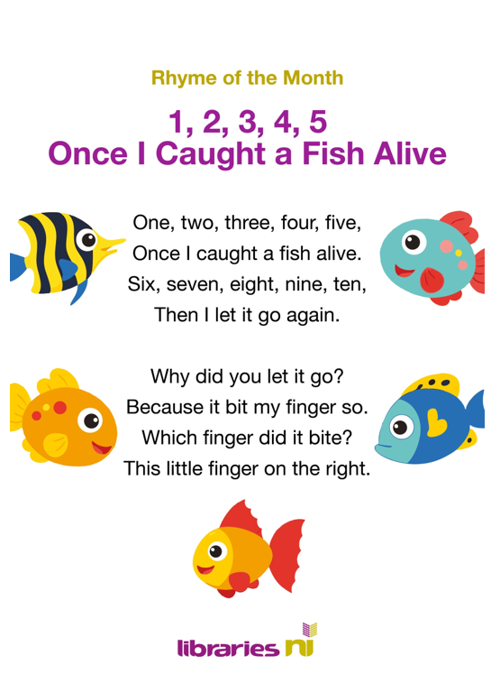 PDF download with 1, 2, 3, 4, 5 rhyme, books and activity