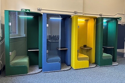 Study Pods in Belfast Central Library