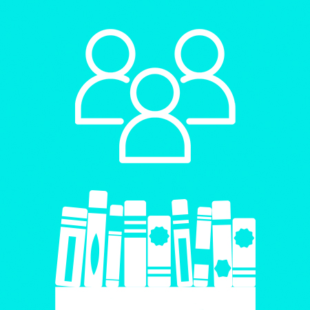Icon of people and books