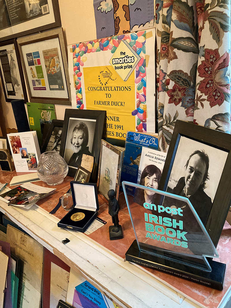 Author Martin Waddell's collection of photos, memorabilia and awards