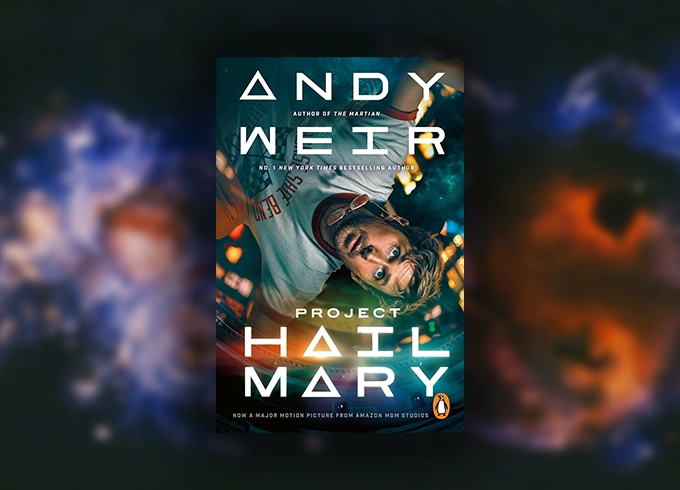 Feature tile showing the book 'Project Hail Mary' by Andy Weir