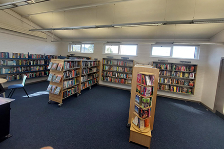 Rathcoole Library Interior - shelves full of books
