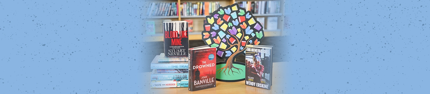 A photo of a Book Week promotional display