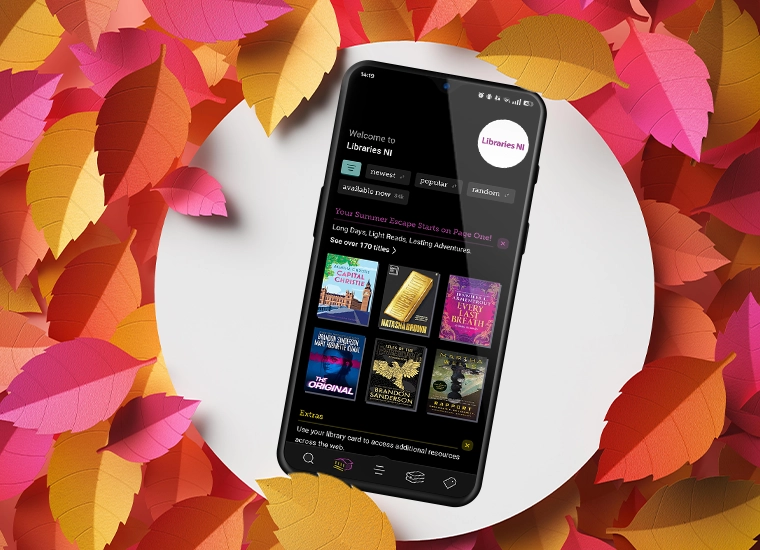 e-Books and e-Audiobooks free to borrow from Libraries NI [Highlight tile 4]