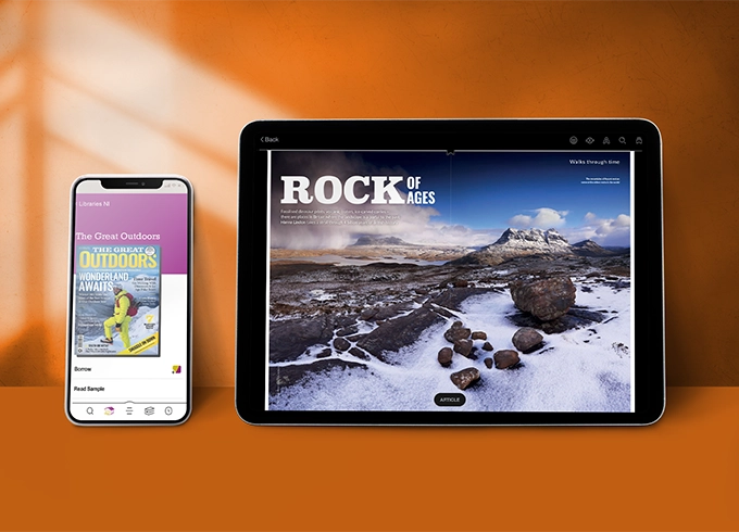 Feature tile showing e-Mag of the Week The Great Outdoors which is available to borrow and download from Libraries NI