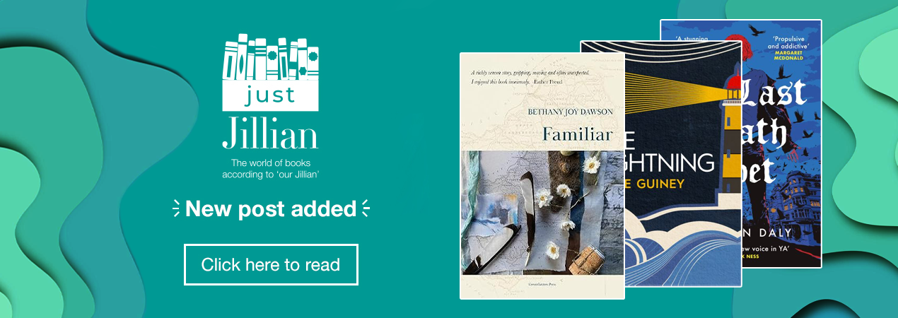 Home page banner for Just Jillian blog post featuring books from local authors - click to view