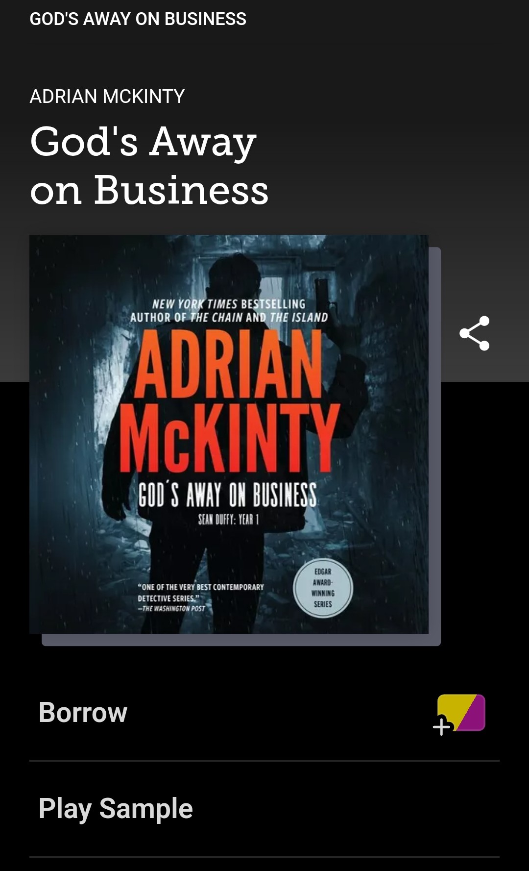 Book cover of God's Away on Business by Adrian McKinty