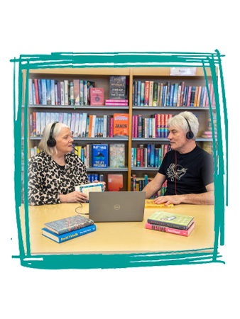 Photo of Bookcited podcast hosts Jillian and Pete