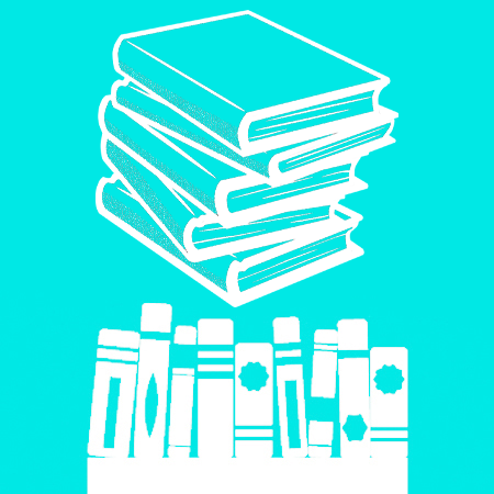 An icon of a stack of books